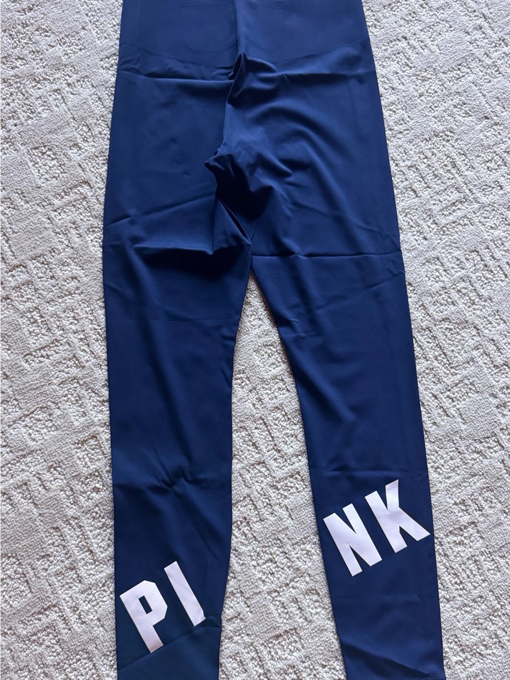 PINK Victoria's Secret Navy Leggings with White Lettering